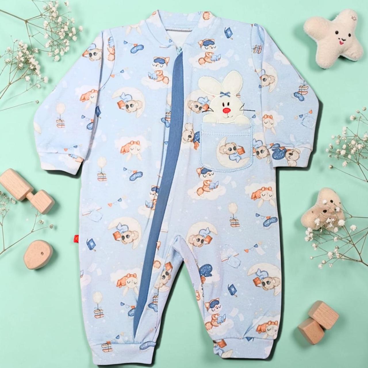 Nenios Baby Boy Blue Koala Footed Bodysuit