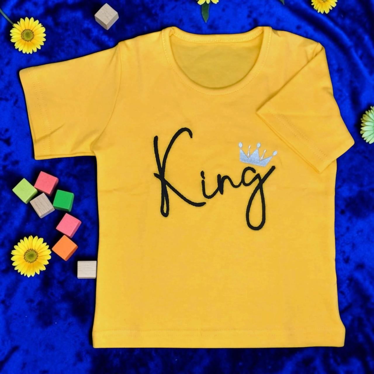 Nenios Baby Boy Crown Yellow Short-Sleeve Pyjama Set