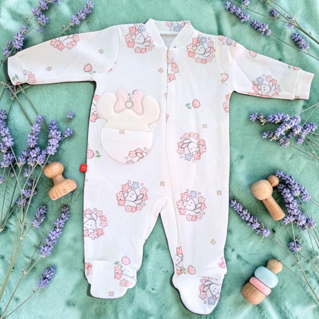 Nenios Baby Girl White Pink Floral Two-Piece Set