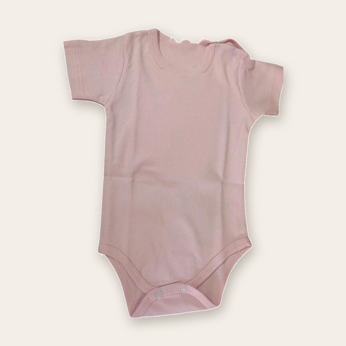 Short-Sleeve Baby Bodysuit – Pink – front, styled