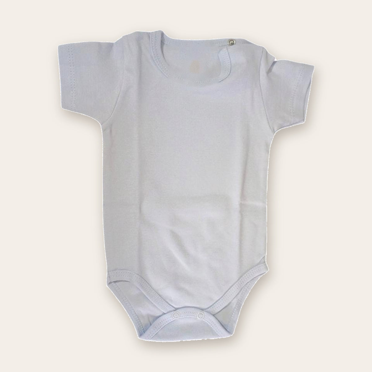 Short-Sleeve Baby Bodysuit – Baby Blue – front, styled