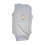 Sleeveless Printed Baby Bodysuit – Baby Blue – front