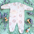 Nenios Baby Girl White Pink Blue Two-Piece Set