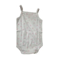 Strappy Printed Baby Bodysuit – White / Bunny – front