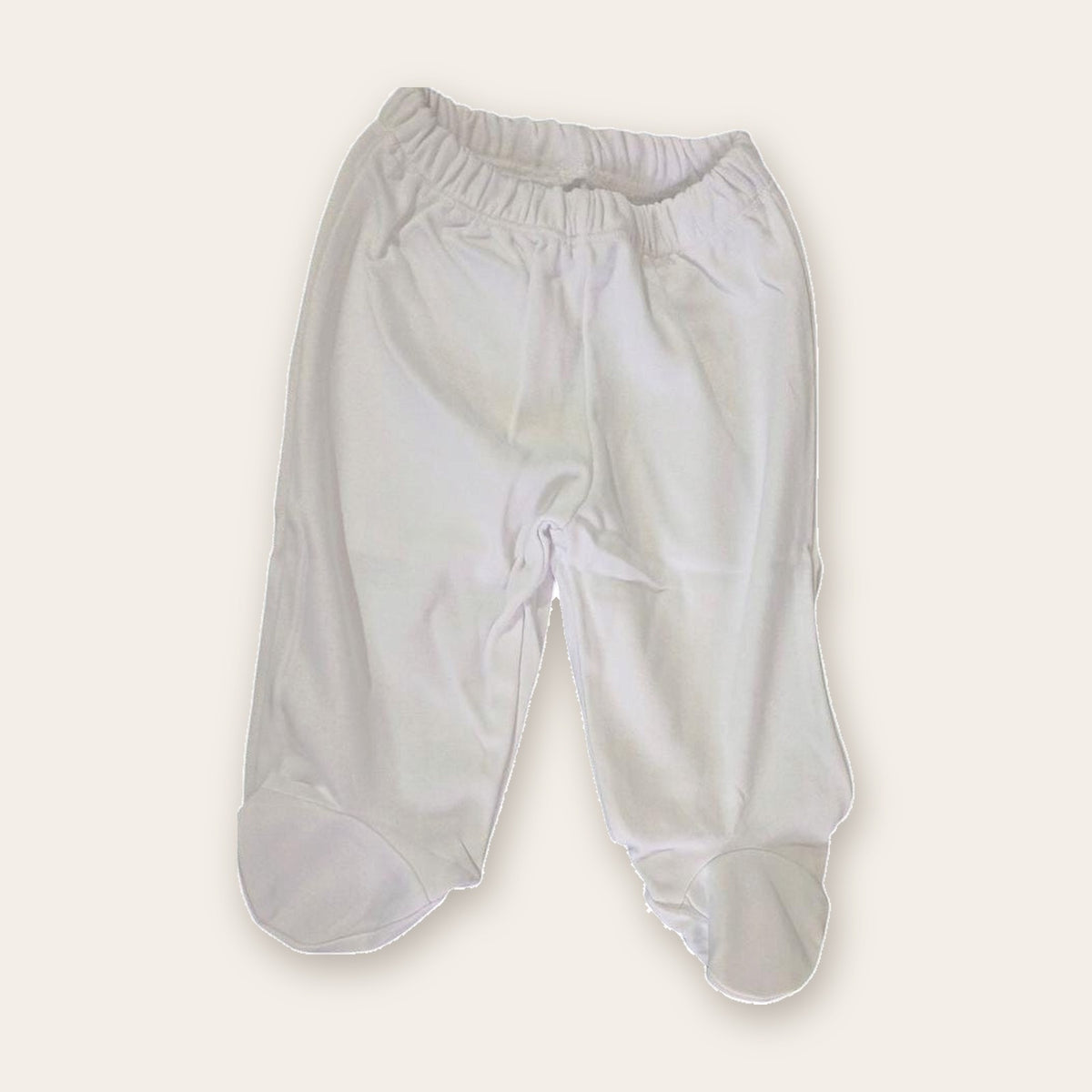 Baby Footed Pants – White – front, styled