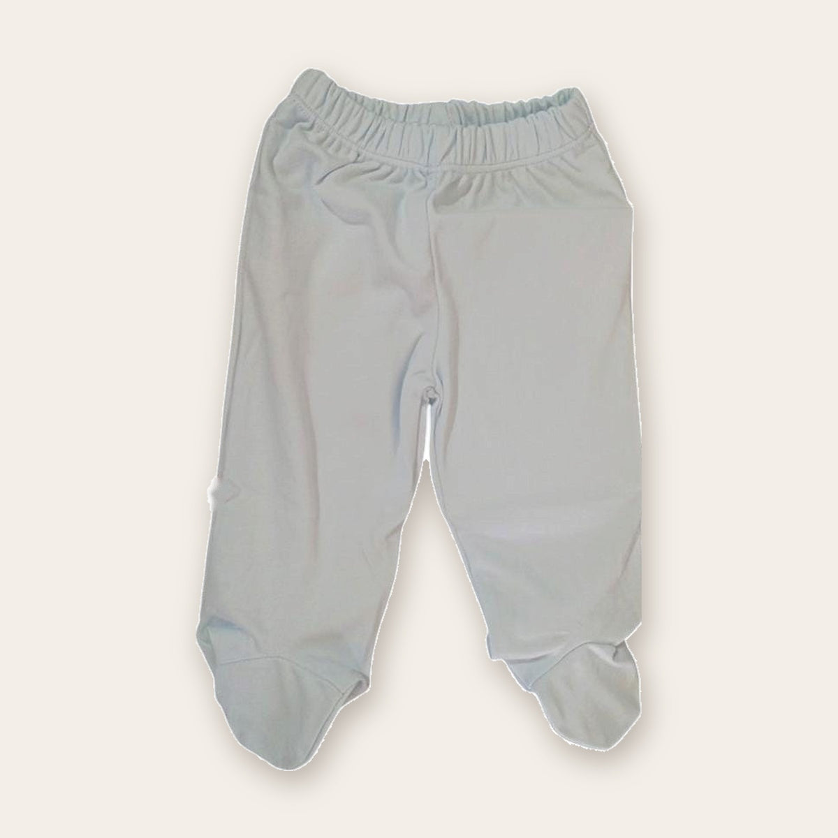 Baby Footed Pants – Baby Blue – front, styled