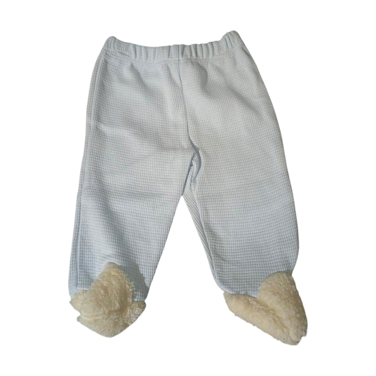 Waffle 2-Piece Baby Set with Embroidery – Baby Blue – front