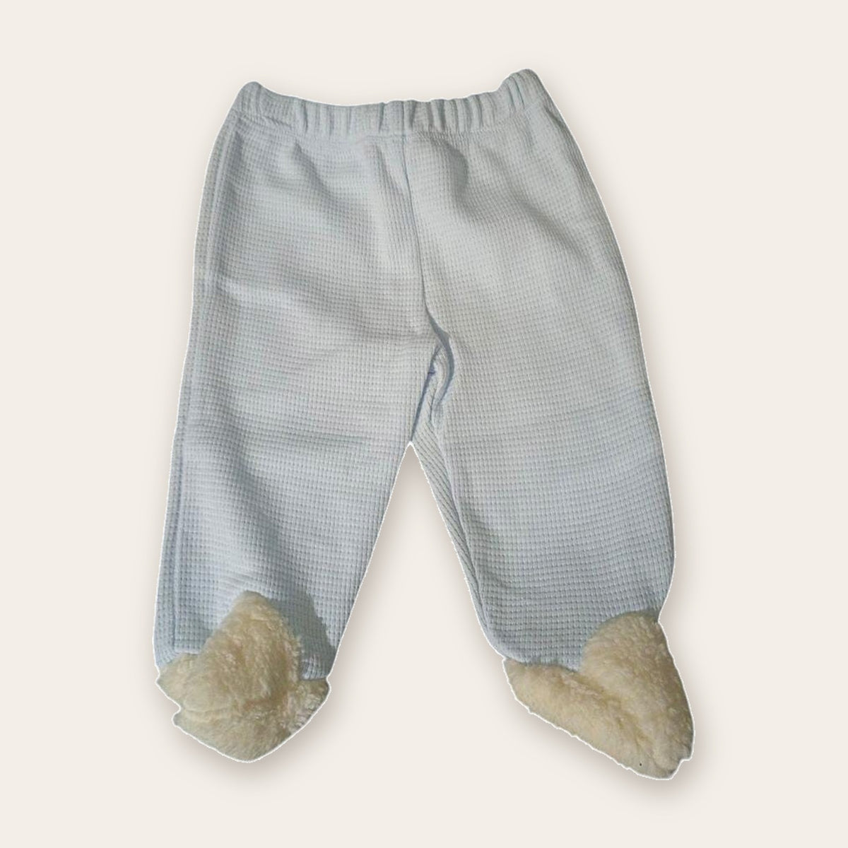 Waffle 2-Piece Baby Set with Embroidery – Baby Blue – front, styled