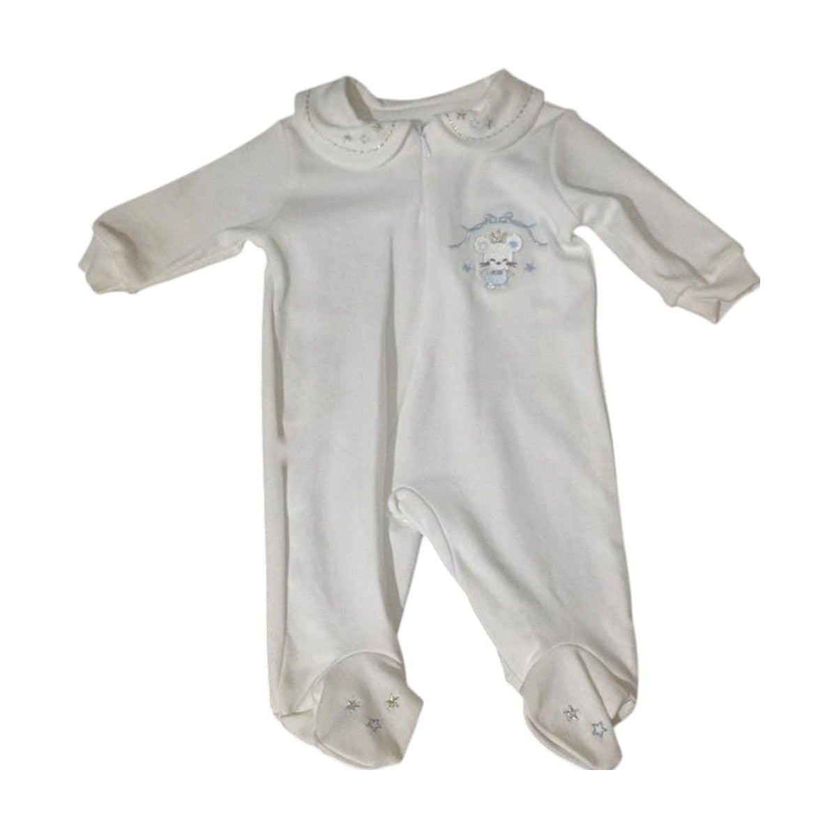 Newborn Baby Gift Set with Blanket – 6 Pieces – White – front